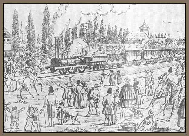 primer tren a vapor del la revolucion industrial