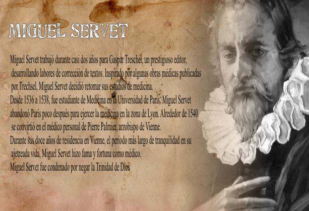 Biografía de Miguel Servet, Condenado a la Hoguera Por la Inquisicion