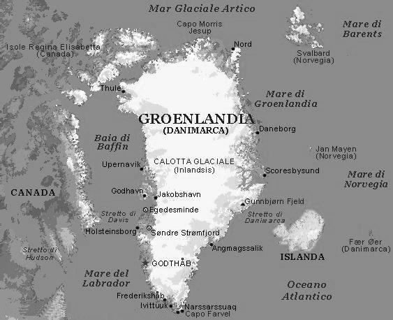 mapa de groenlandia