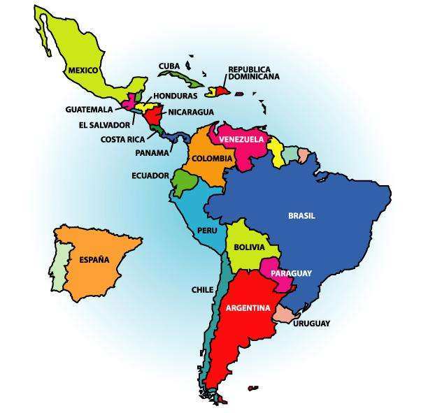 mapa de america latina