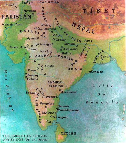 mapa india antigua