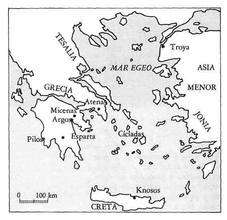 mapa de grecia antigua