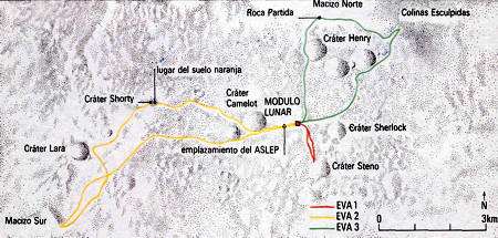 mapa travesia apolo XVII