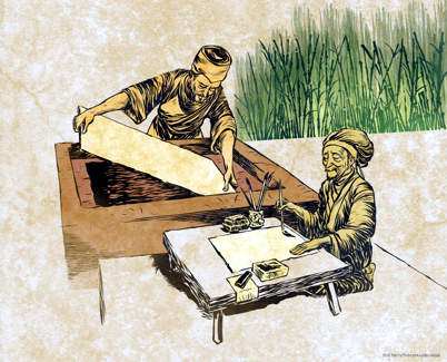 uso del papel en china antigua