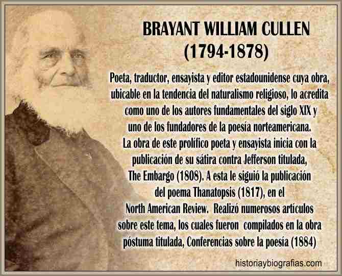 Biografia de Bryant William Cullen 