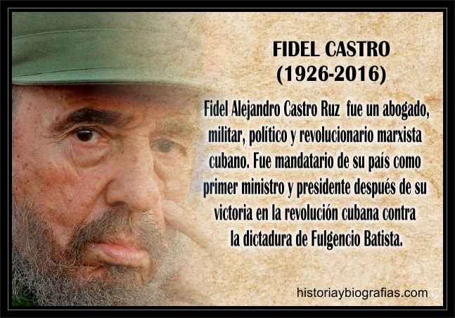 Biografia de Fidel Castro Lider Revolucionario Cubano Gobierno ...