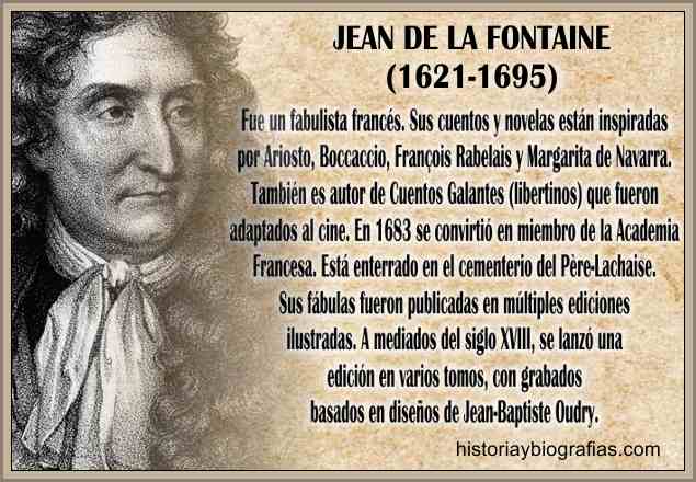 Biografia de Jean de la Fontaine y sus fabulas