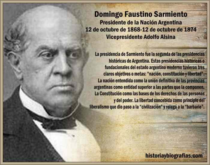 Biografia de Domingo Faustino Sarmiento