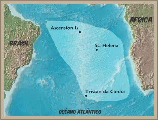mapa isla de santa elena