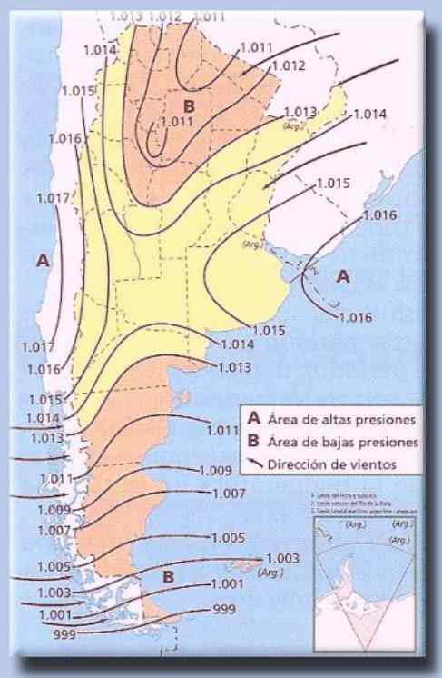 isobara mapa de argentina
