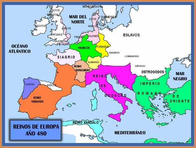 mapa del reino franco año 480
