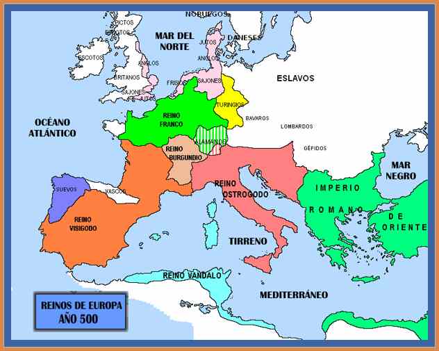 mapa de los francos merovingios