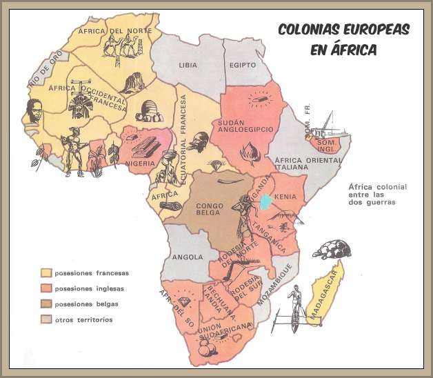 mapa de colonias de europa en africa