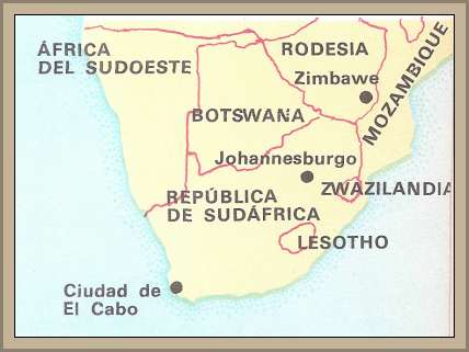 mapa zimbabue