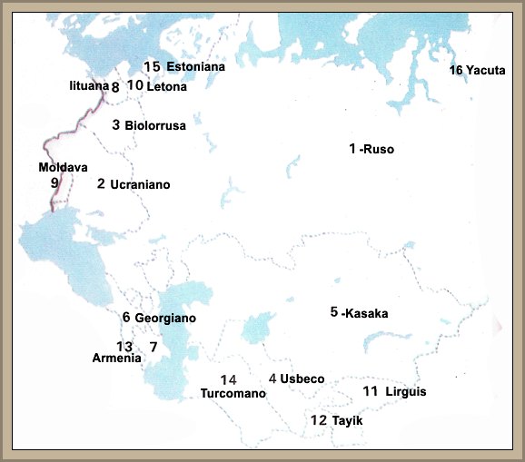 mapa de etnias de rusia