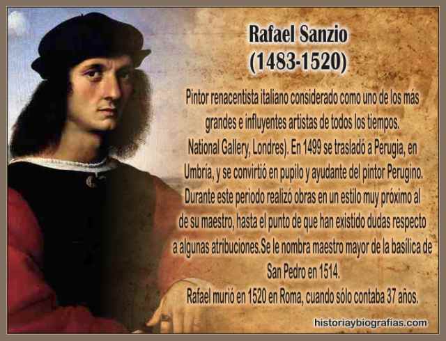 Biografia de Rafael Sanzio,Historia del Artista Italiano 