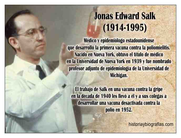 Biografia de Salk Jonas Edward-Historia de la Vacuna Contra Poliomielitis