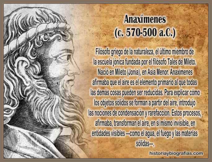 Biografia de anaximenes, filosofo griego, sofista