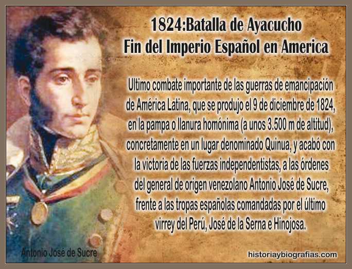 Batalla de Ayacucho:Fin del Imperio Colonial Español en America