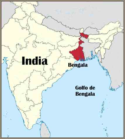 ubicacion bengala en la india