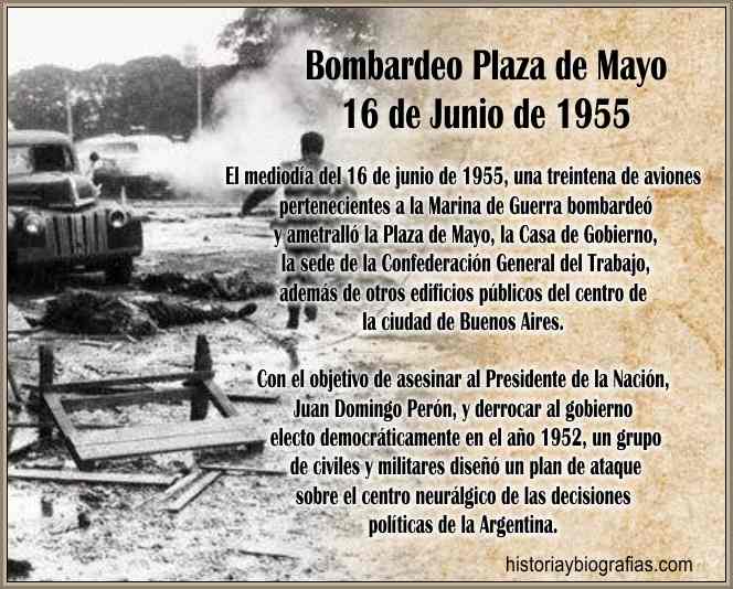 bombardeo a plaza de mayo en junio de 1955