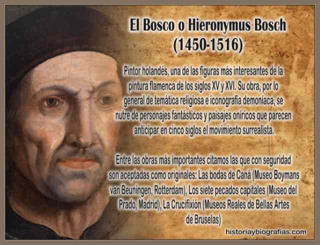 Biografia de El Bosco (Bosch Jerónimo), Pintor Holandes