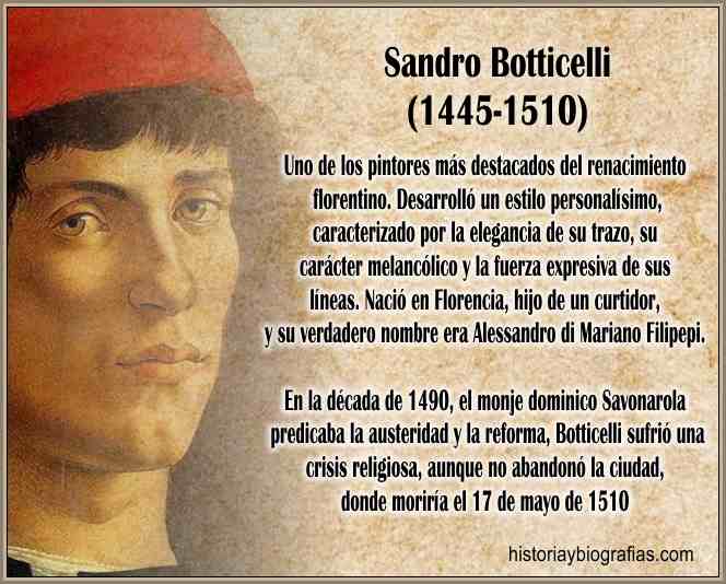 Biografía de Botticelli Sandro-Vida y Obra Artistica