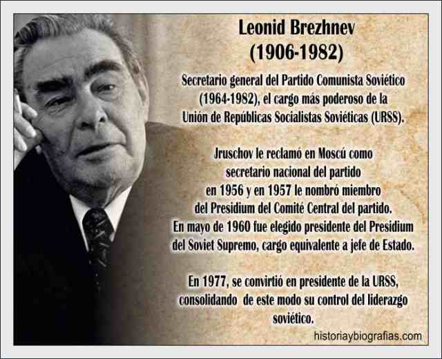 Biografía y Gobierno Socialista de Leonidas Brézhnev