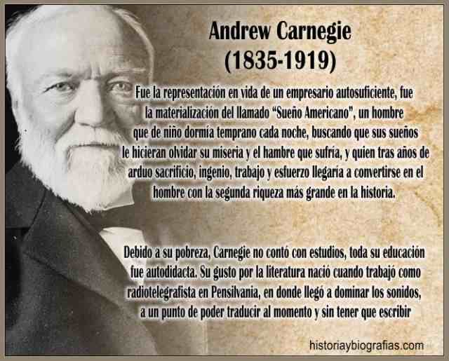 Biografia de Carnegie Andrew:Historia de Vida,Fortuna y Fundaciones