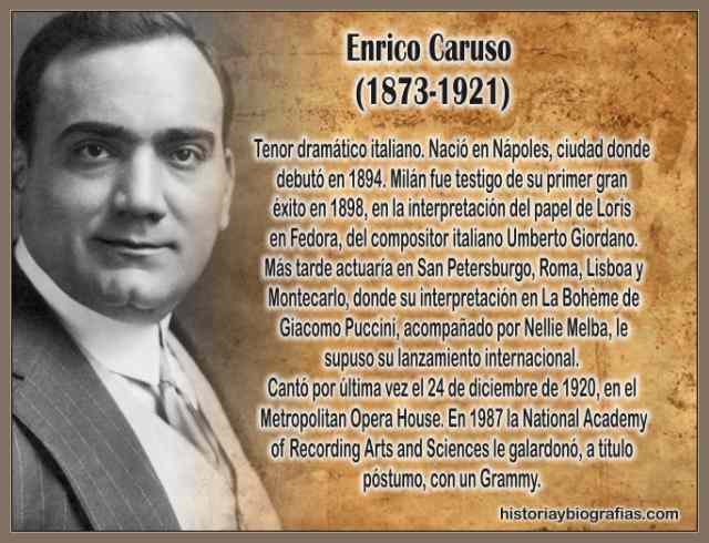 Biografia de Caruso Enrico,Tenor Italiano