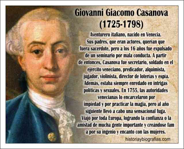 Casanova y las Mujeres Grandes Amantes de la Historia - Biografía