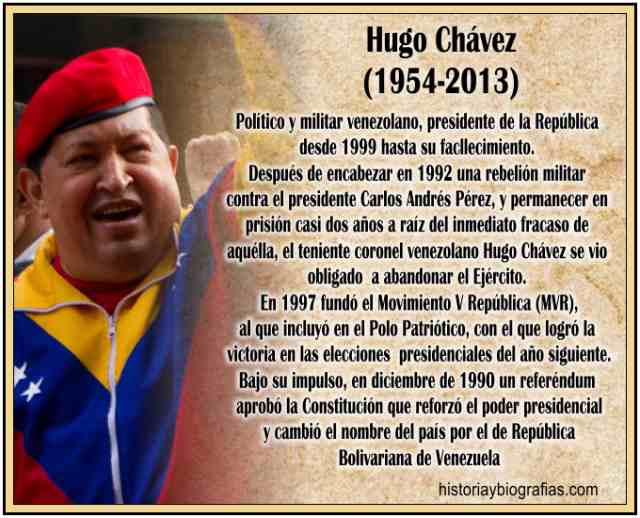 biografia y gobierno de hugo chavez en venezuela