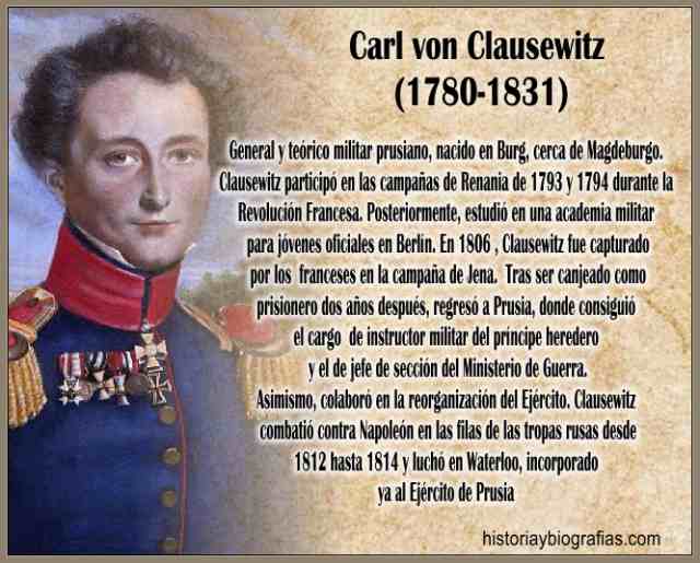 Biografia de Clausewitz Tratadista Militar:Vida y Obra Literaria