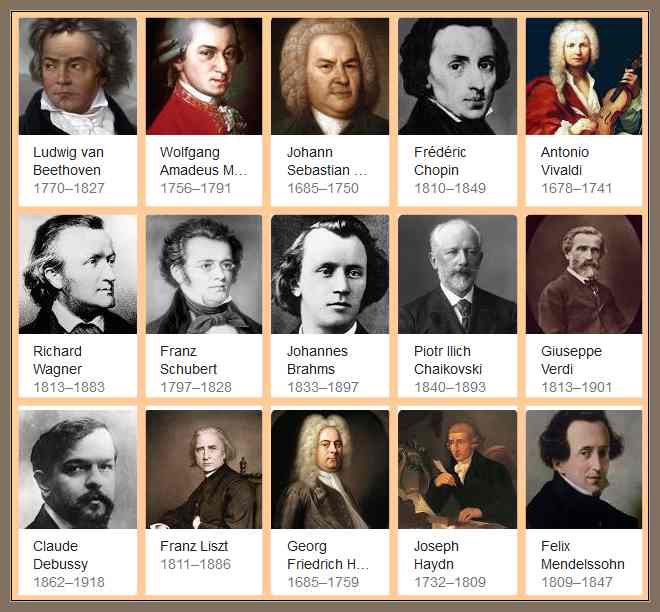  Grandes Compositores de Musica Clasica
