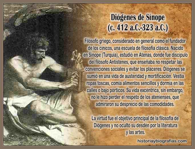 Biografia y Filosofia de Diogenes,Fundador Escuela Cinica