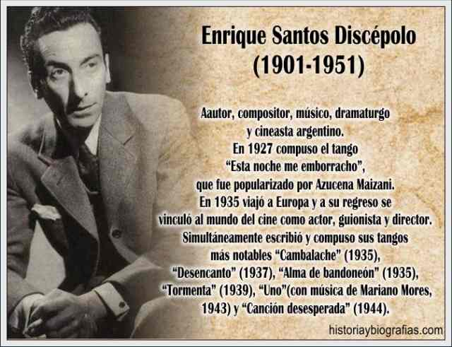 Biografia de Enrique Santos Discepolo:El Filosofo del Tango