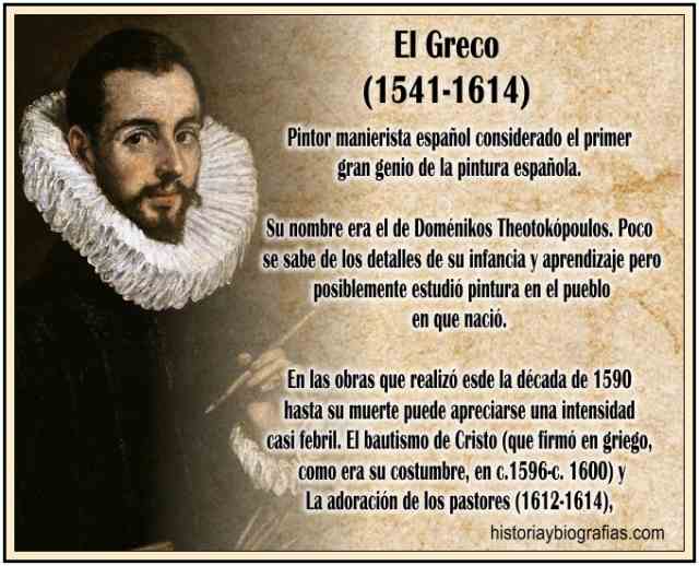 Biografia de El Greco Figuras del Arte Español y Su Obra Artistica