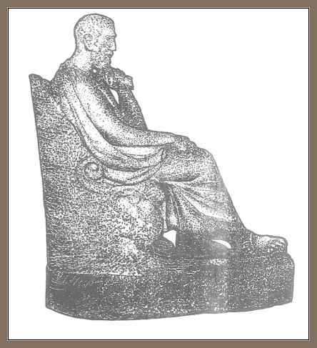 busto de Epicuro Filosofo Griego