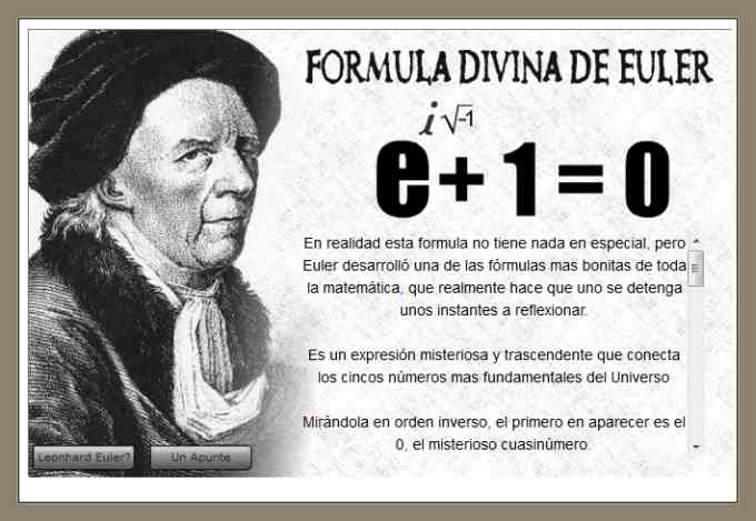 Formula Divina de Euler:Ecuacion Maravillosa de la Matematica