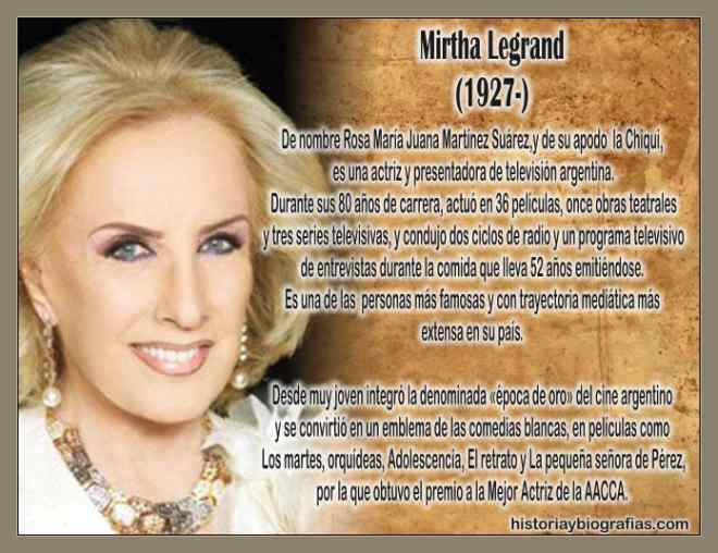 Biografia de Mirtha Legrand, Diva de la Television Argentina:Conductora