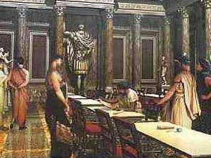 Biblioteca en Roma Antigua