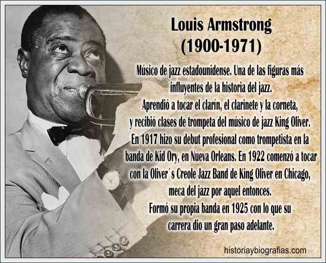 Louis Armstrong Biografía y Origen del Jazz en los Estados Unidos