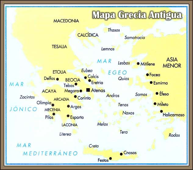 mapa de grecia antigua