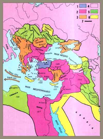 mapa del imperio otomano