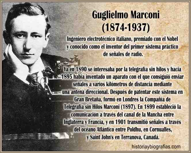 Guillermo Marconi biografia e historia de la transmision sin hilos