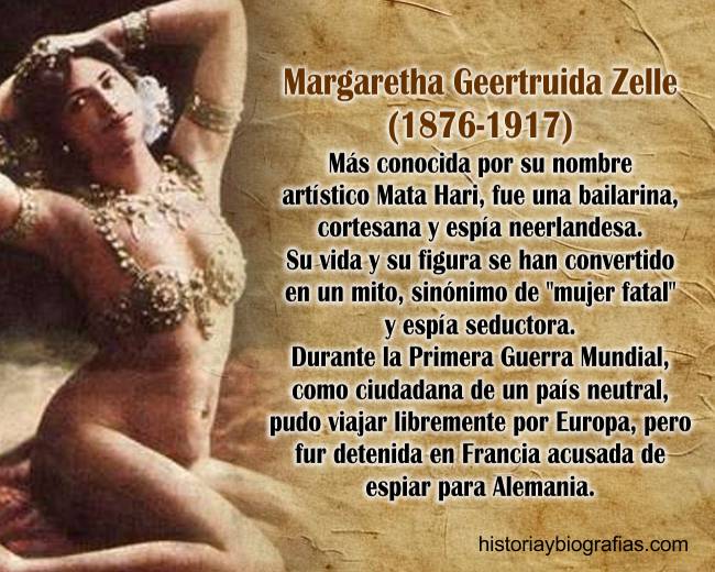 Biografia Mata Hari, una espia alemana Biografía Mata Hari, una espía alemana