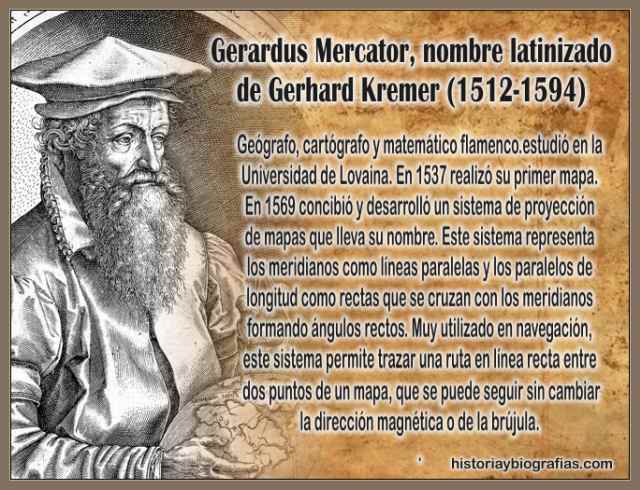 Biografia de Gerardus Mercator y Su Proyeccion Para Navegacion