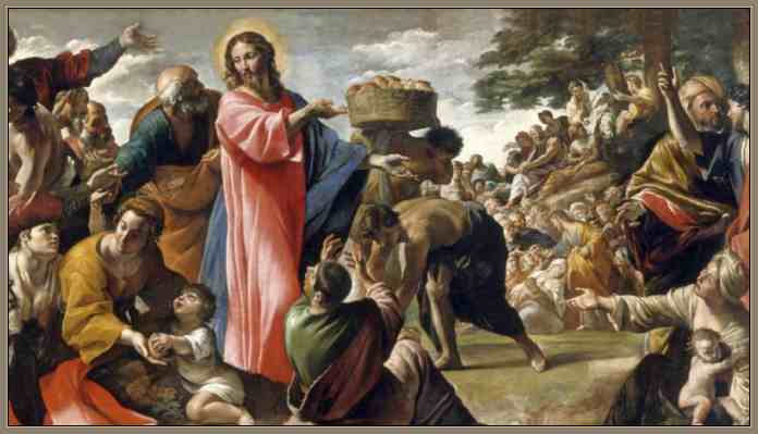 milagros de jesus:multiplicacion de panes y peces