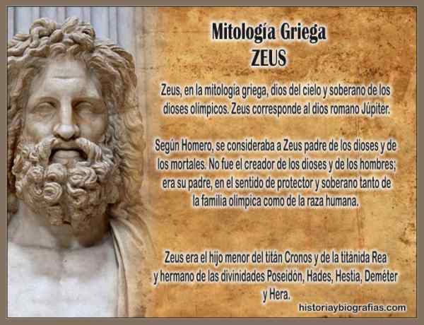 DIOS GRIEGO ZEUS:Mitología Griega:Características De Los Dioses del Olimpo
