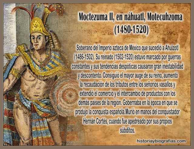 Biografia de Moctezuma II:Muerte y Caida del Imperio Azteca
